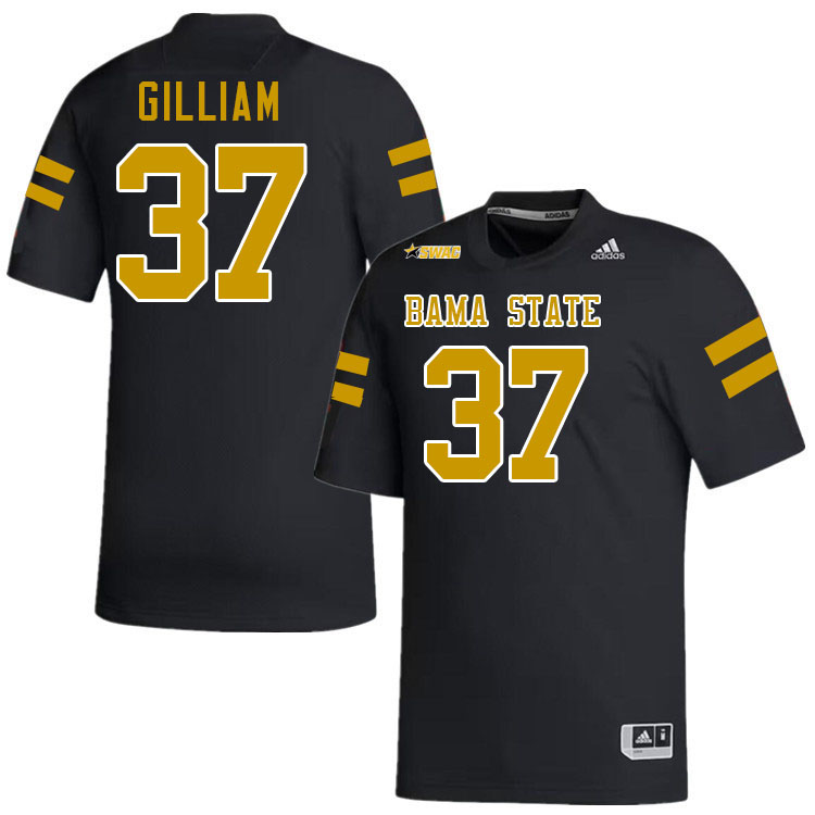 Alabama State Hornets #37 Brandon Gilliam College Football Jerseys,Uniforms-Black